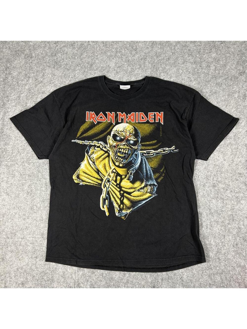 Vintage 2003 Iron Maiden Piece of Mind Metal Rock Band Y2K T Shirt Size XL